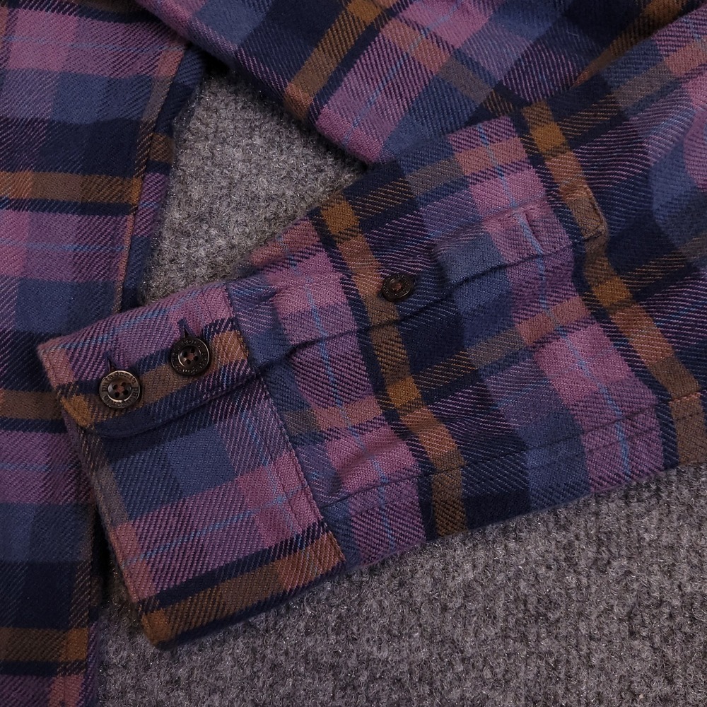 Patagonia Flannel Hiking Shirt Womens M Plaid 100% Cotton Long Sleeve Pockets - Picture 10 of 15